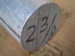 ALUMINUM ROUND ROD 6061 2.375 OD LENGTH 17.875  